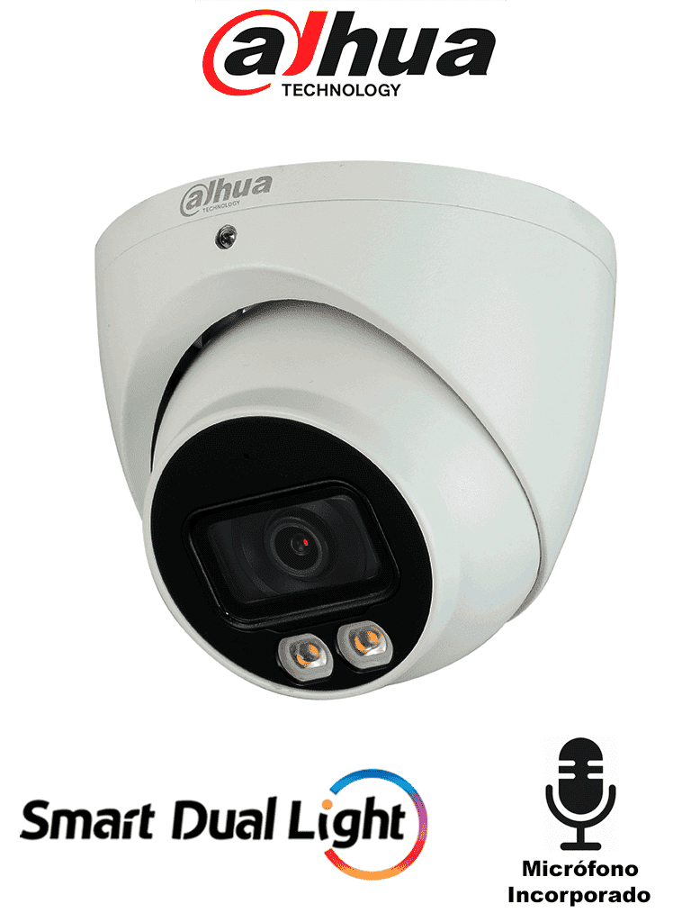 DAHUA HAC-HDW1239TN-IL-A-S2 - Camara Domo de 2 Megapixeles/ Iluminador Dual Inteligente+Full Color/ Lente de 2.8 mm/ 107 Grados/ Microfono Integrado/ WDR Real de 130 dB/ 40 Metros de Iluminación IR y Visible/ IP67/ DAHUA HAC-HDW1239TN-IL-A-S2 - Camara Domo de 2 Megapixeles/ Iluminador Dual Inteligente+Full Color/ Lente de 2.8 mm/ 107 Grados/ Microfono Integrado/ WDR Real de 130 dB/ 40 Metros de Iluminación IR y Visible/ IP67/